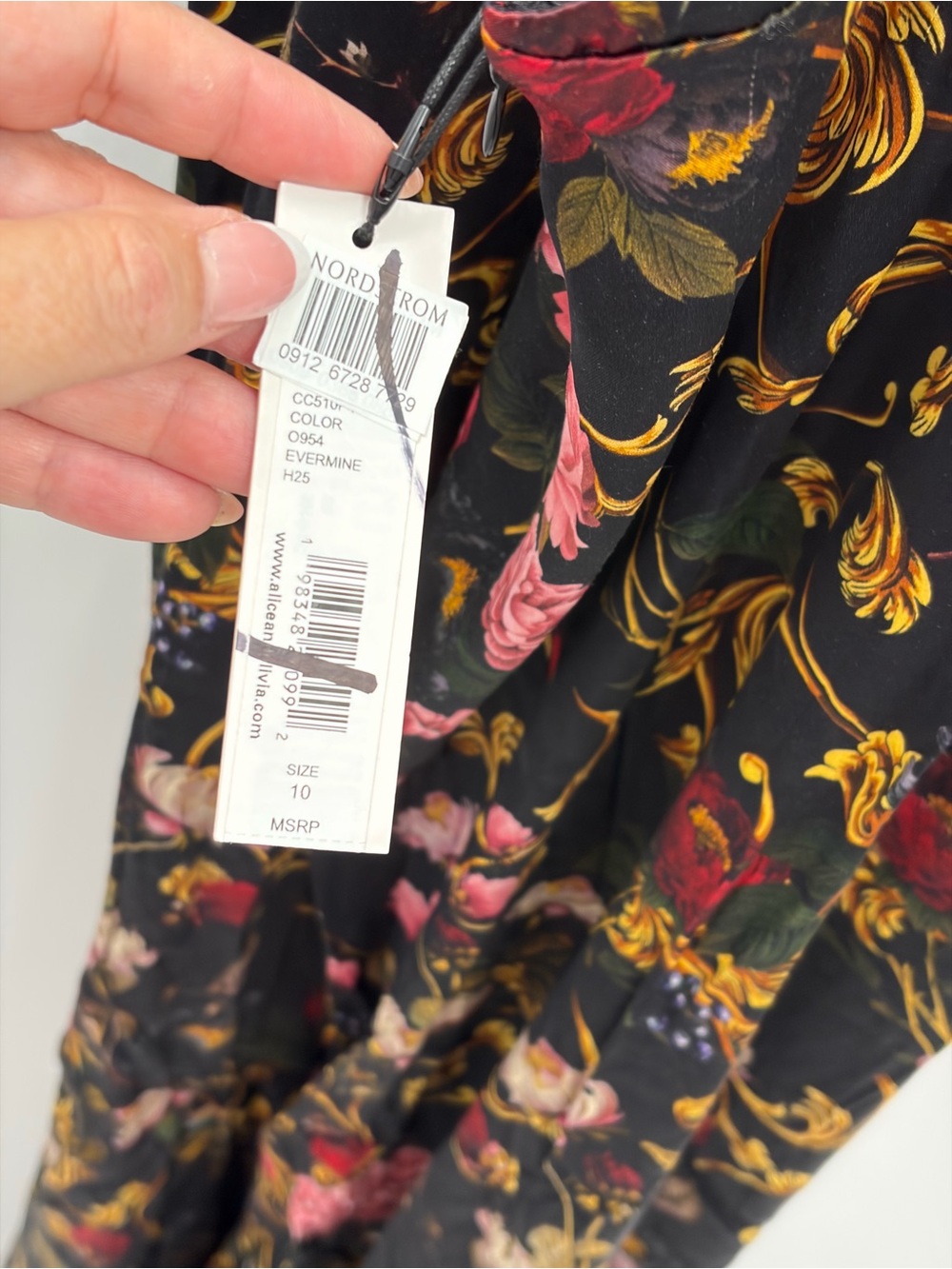 Alice + Olivia Milta Floral Mermaid Satin Slip Maxi Dress size 10 - Picture 10 of 14